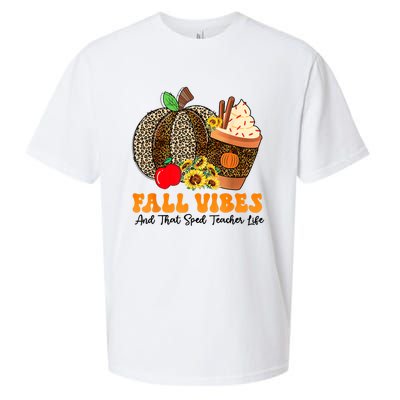 Fall Vibes And That Sped Teacher Life Thanksgiving Costume Sueded Cloud Jersey T-Shirt