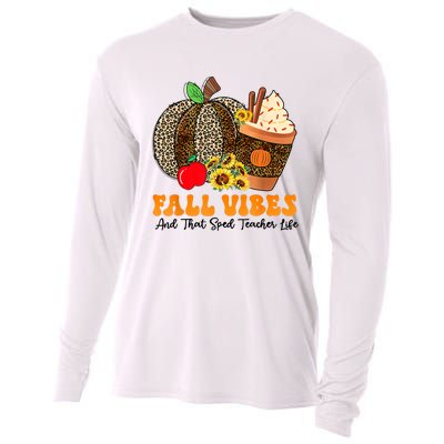 Fall Vibes And That Sped Teacher Life Thanksgiving Costume Cooling Performance Long Sleeve Crew