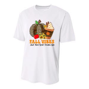 Fall Vibes And That Sped Teacher Life Thanksgiving Costume Youth Performance Sprint T-Shirt