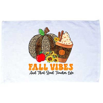 Fall Vibes And That Sped Teacher Life Thanksgiving Costume Microfiber Hand Towel