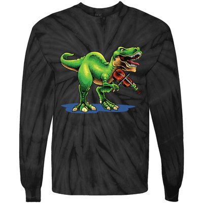 Funny Violin Art For Men Women Violin Player Viola Lover Tie-Dye Long Sleeve Shirt