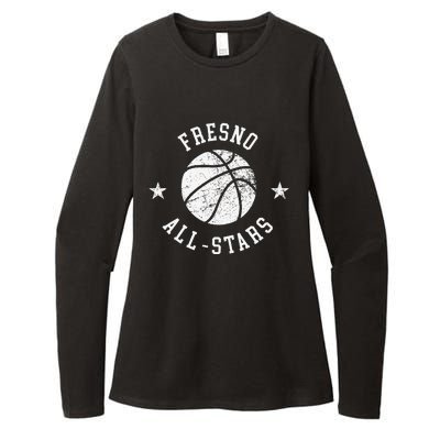 Fresno Vintage Allstars Retro 80s Basketball Womens CVC Long Sleeve Shirt