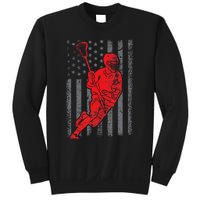 Funny Vintage American Flag Lacrosse USA Sport Sweatshirt