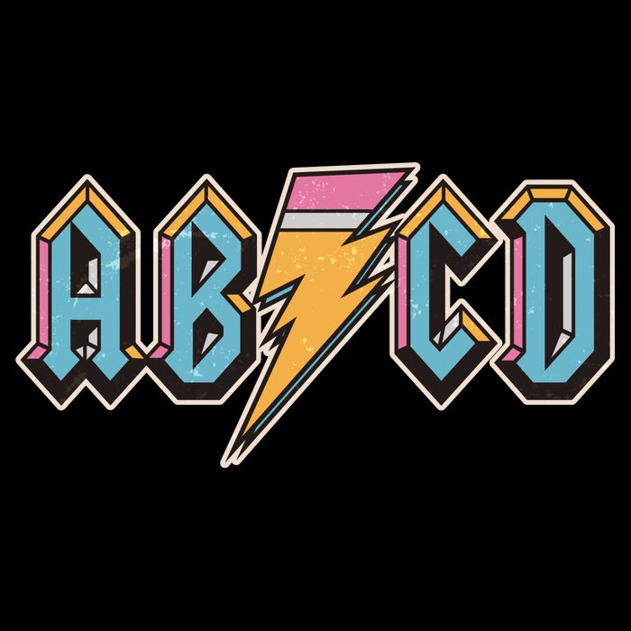Funny Vintage ABCD Rock Logo Doggie Tank