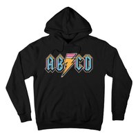 Funny Vintage ABCD Rock Logo Hoodie