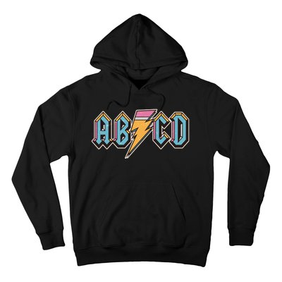 Funny Vintage ABCD Rock Logo Hoodie