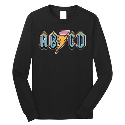 Funny Vintage ABCD Rock Logo Long Sleeve Shirt