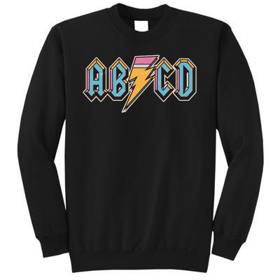 Funny Vintage ABCD Rock Logo Sweatshirt