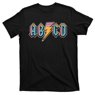 Funny Vintage ABCD Rock Logo T-Shirt