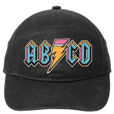 Funny Vintage ABCD Rock Logo 7-Panel Snapback Hat