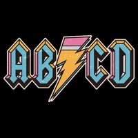 Funny Vintage ABCD Rock Logo Drawstring Bag
