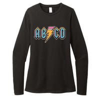 Funny Vintage ABCD Rock Logo Womens CVC Long Sleeve Shirt