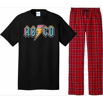 Funny Vintage ABCD Rock Logo Pajama Set