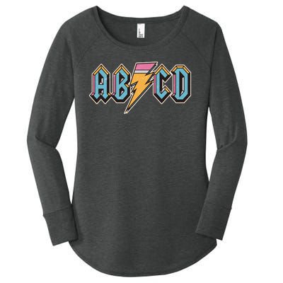 Funny Vintage ABCD Rock Logo Women's Perfect Tri Tunic Long Sleeve Shirt