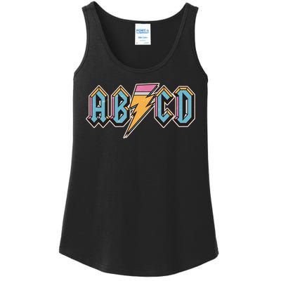 Funny Vintage ABCD Rock Logo Ladies Essential Tank