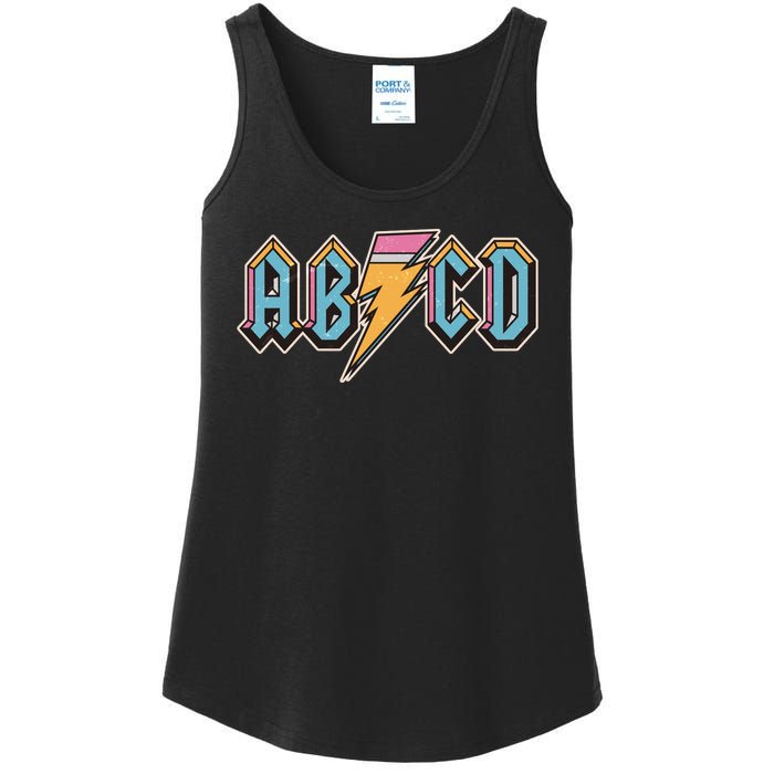 Funny Vintage ABCD Rock Logo Ladies Essential Tank