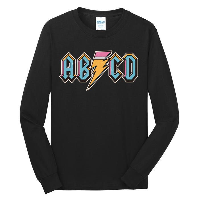 Funny Vintage ABCD Rock Logo Tall Long Sleeve T-Shirt