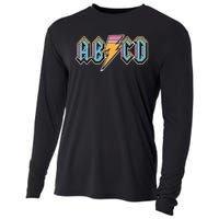 Funny Vintage ABCD Rock Logo Cooling Performance Long Sleeve Crew