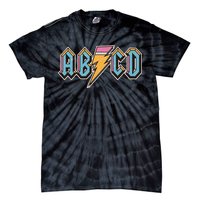 Funny Vintage ABCD Rock Logo Tie-Dye T-Shirt