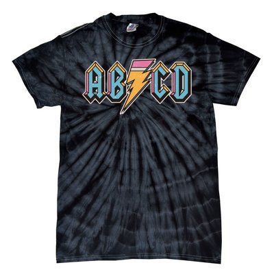 Funny Vintage ABCD Rock Logo Tie-Dye T-Shirt