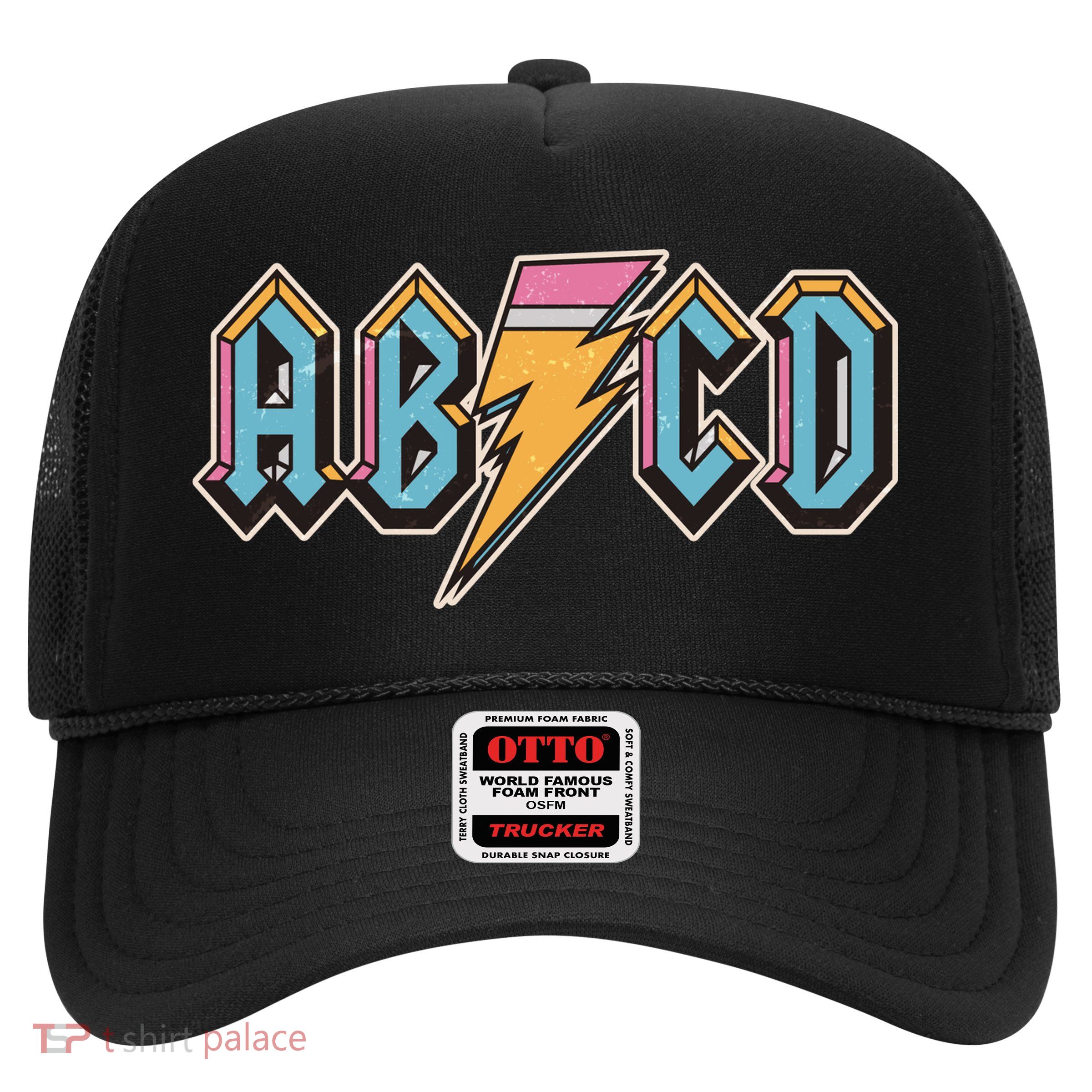 Funny Vintage ABCD Rock Logo Trucker Hat