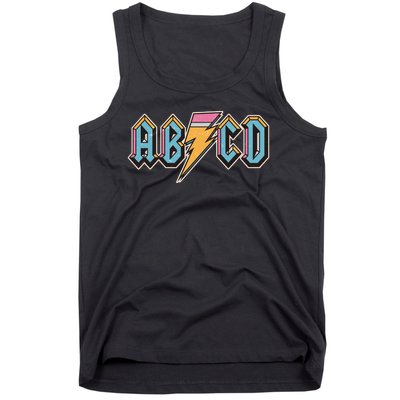 Funny Vintage ABCD Rock Logo Tank Top