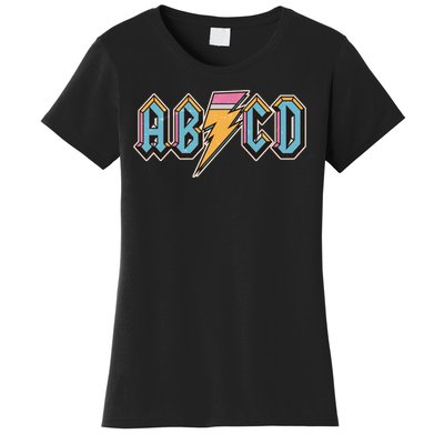 Funny Vintage ABCD Rock Logo Women's T-Shirt