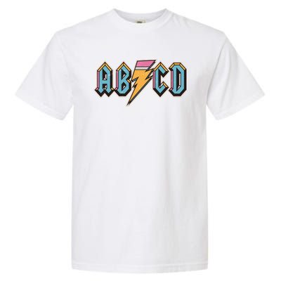 Funny Vintage ABCD Rock Logo Garment-Dyed Heavyweight T-Shirt