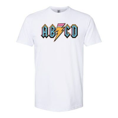 Funny Vintage ABCD Rock Logo Softstyle® CVC T-Shirt