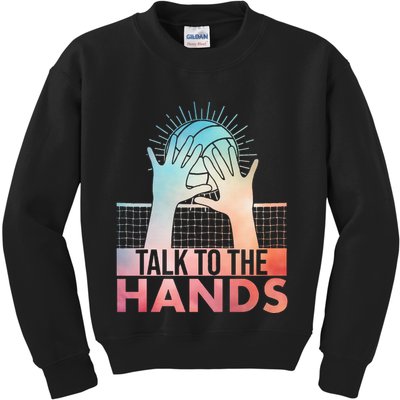 Funny Volleyball Art For Women Blocker Kids Sweatshirt