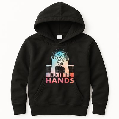 Funny Volleyball Art For Women Blocker Kids Hoodie