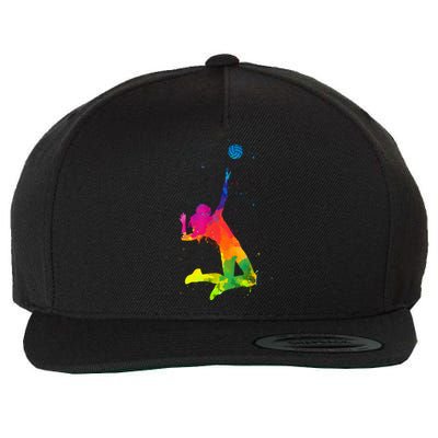 Funny Volleyball Art For Boy Girl Volleyball Lover Wool Snapback Cap