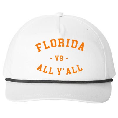 Florida Vs All YAll Represent The Gator State Snapback Five-Panel Rope Hat