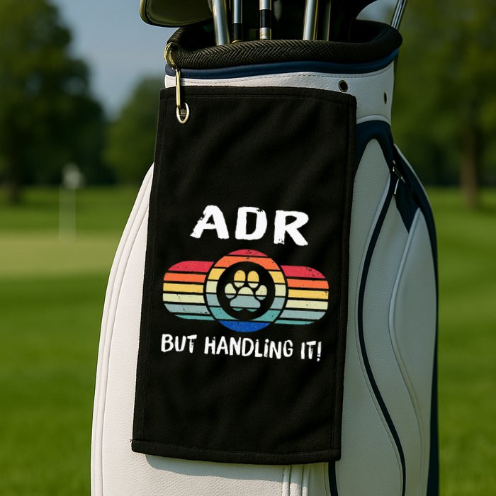 Funny Veterinary ADR But Handling It Veterinarian Vet Tech Golf Towel