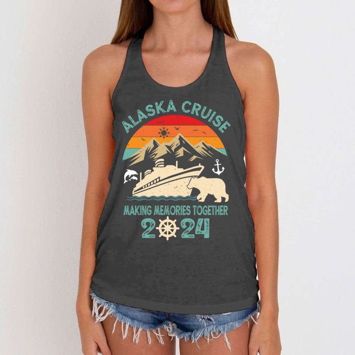 Family Vacation Alaska Cruise 2024 Women's Knotted Racerback Tank