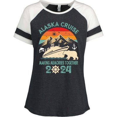 Family Vacation Alaska Cruise 2024 Enza Ladies Jersey Colorblock Tee