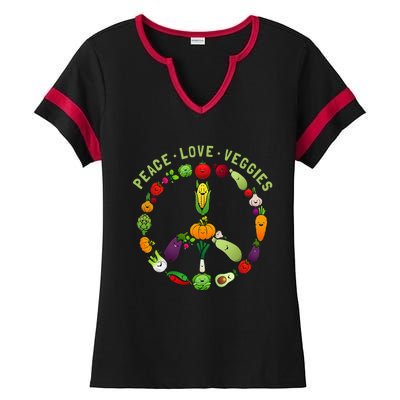 Funny Veggie Art For Women Vegan Food Vegetables Themed Ladies Halftime Notch Neck Tee