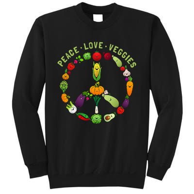 Funny Veggie Art For Women Vegan Food Vegetables Themed Sweatshirt