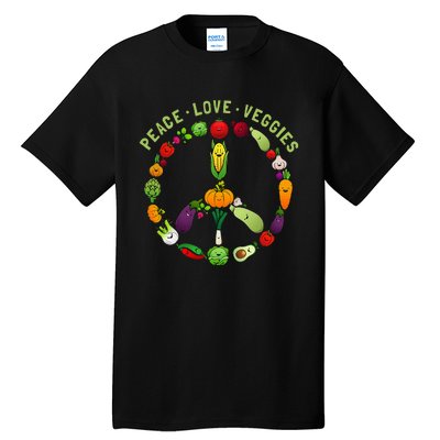 Funny Veggie Art For Women Vegan Food Vegetables Themed Tall T-Shirt