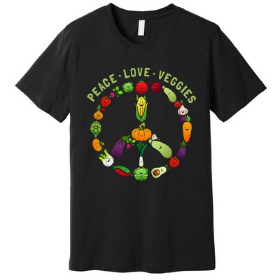 Funny Veggie Art For Women Vegan Food Vegetables Themed Premium T-Shirt