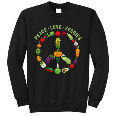 Funny Veggie Art For Women Vegan Food Vegetables Themed Tall Sweatshirt