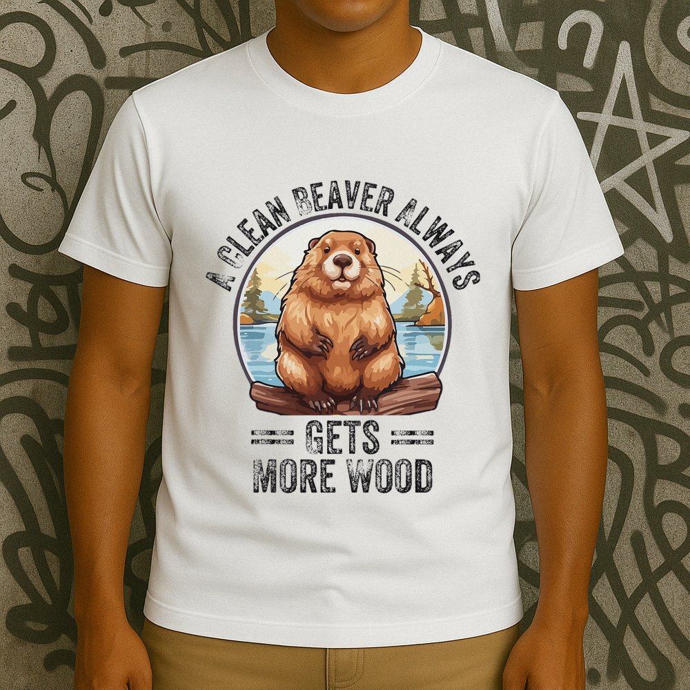 Funny Vintage A Clean Beaver Always Gets More Wood T-Shirt
