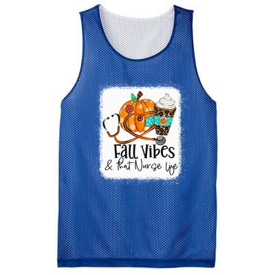 Fall Vibes And That Nurse Life School Nurse Fall Autumn Meaningful Gift Mesh Reversible Basketball Jersey Tank