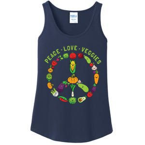 Funny Veggie Art For Women Men Vegan Food Vegetables Themed Ladies Essential Tank