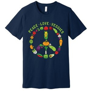 Funny Veggie Art For Women Men Vegan Food Vegetables Themed Premium T-Shirt