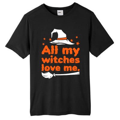 Funny Vintage All My Witches Love Me Halloween Tall Fusion ChromaSoft Performance T-Shirt