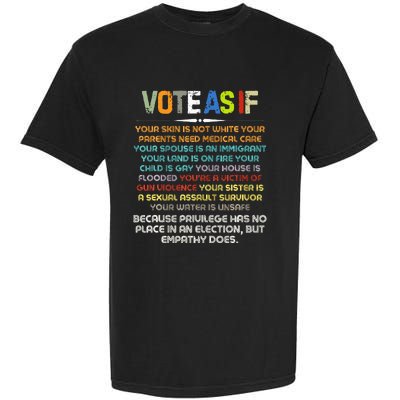 Funny Vote As If Your Skin Is Not White Human Rights Apparel Garment-Dyed Heavyweight T-Shirt