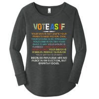 Funny Vote As If Your Skin Is Not White Human Rights Apparel Women's Perfect Tri Tunic Long Sleeve Shirt