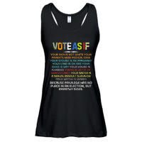 Funny Vote As If Your Skin Is Not White Human Rights Apparel Ladies Essential Flowy Tank