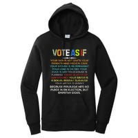 Funny Vote As If Your Skin Is Not White Human Rights Apparel Women's Pullover Hoodie